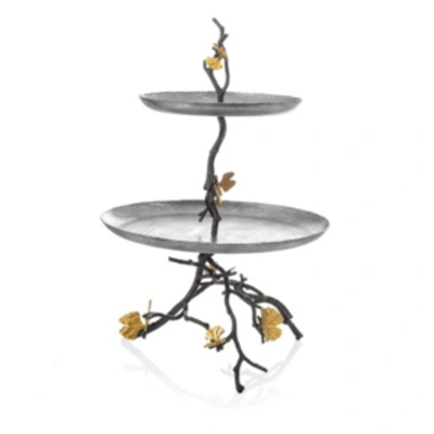 Michael Aram Butterfly Gingko 2 Tier Etagere