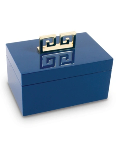8 Oak Lane Blue Lacquer Jewelry Box
