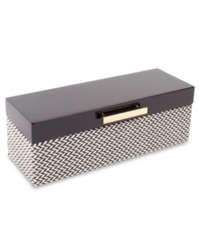 8 Oak Lane Black Lacquer Jewelry Box