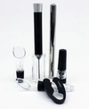 Berghoff Wine Connoisseur 5pc Wine Opener Set With Chill Stick In Black