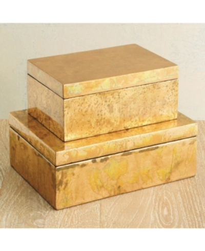 Global Views Luxe Gold Leaf Box Large