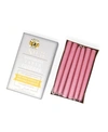 Mole Hollow Candles 8" Taper Candles, Set Of 12 In Dusty Rose