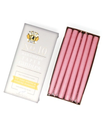 Mole Hollow Candles 10" Taper Candles - Set Of 12 In Dusty Rose
