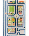 IVI TRAFFIC 3D CHILDRENS PLAY MAT & RUG IN A COLORFUL TOWN DESIGN WITH SOCCER FIELD, CAR PARK & ROADS, 5