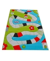 Ivi Playway Soft Nursery Rug With A Playful Design - 59"l X 39"w In Turquoise