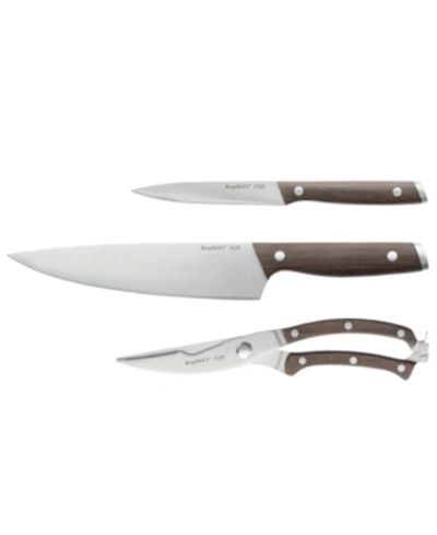 Berghoff Ron Collection 3-pc. Cutlery Set In Brown