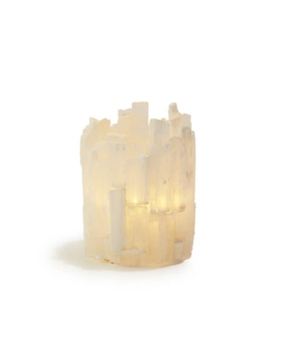 Two's Company Selenite Candle Holder