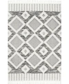 Nuloom Lorden Theola Geometric High-low Gray 5'3" X 7'7" Area Rug In Gray
