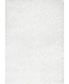 Nuloom Easy Shag Marleen Plush White 4' X 6' Area Rug In White