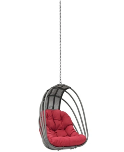 Modway Whisk Outdoor Patio Swing Chair Without Stand In Red