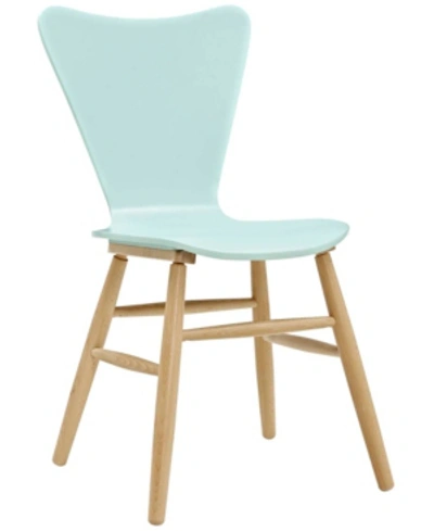 Modway Cascade Wood Dining Chair In Blue