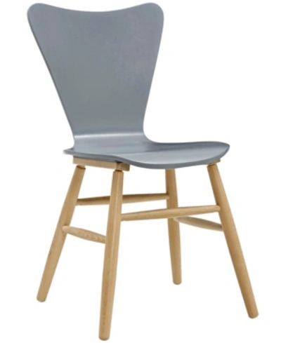 Modway Cascade Wood Dining Chair In Gray