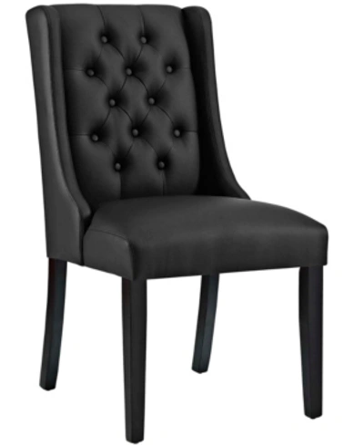 Modway Baronet Vinyl Dining Chair In Black