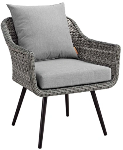 Modway Outdoor Endeavor Outdoor Patio Wicker Rattan Armchair In Gray