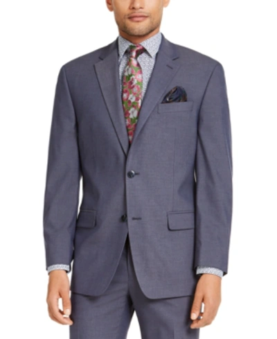Sean John Men's Classic-fit Blue Solid Suit Jacket