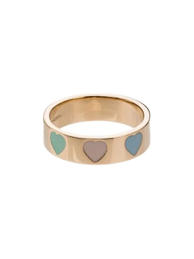 Alison Lou Heart Throb 14-karat Gold And Enamel Ring