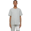 THOM BROWNE GREY RELAXED FIT T-SHIRT