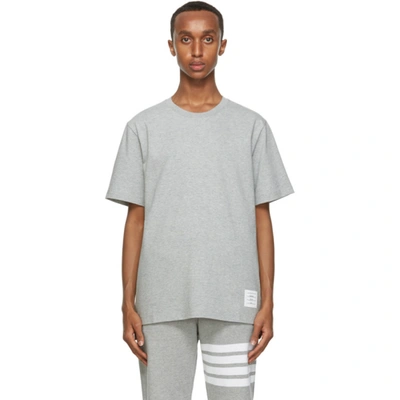 Thom Browne Side Slit Relaxed T-shirt In Grey