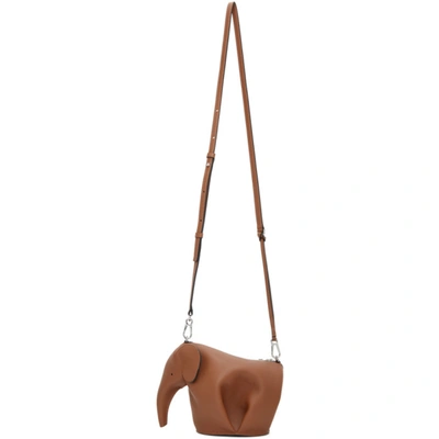 Loewe Elephant Full-grain Leather Messenger Bag In Brown