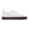 THOM BROWNE White Cupsole Longwing Brogues