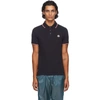 Moncler Logo Patch Tipped Cotton Piqué Polo In Blue