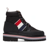 Thom Browne Tricolour Stripe Hiking Boots In 001 Black