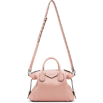 Givenchy Antigona Soft Small Leather Tote Bag In Candy Pink