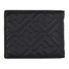 FENDI BLACK 'FOREVER FENDI' BIFOLD COIN WALLET