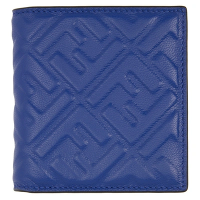 Fendi Blue Forever  Slim Bifold Wallet In F0u9b Blue