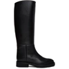 Khaite Derby Leather Knee Boots In 200 Black