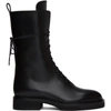 KHAITE BLACK 'THE LACE UP' COMBAT BOOTS