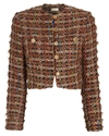 RONNY KOBO Molly Cropped Bouclé Jacket,060059304894