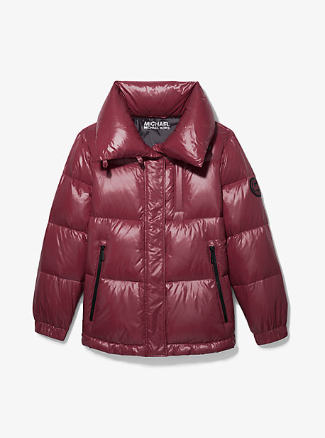 michael kors quilted nylon puffer coat