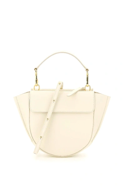 Wandler Hortensia Medium Saffiano Leather Bag In White,beige