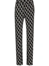 WE11 DONE MONOGRAM KNITTED TROUSERS