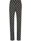 We11 Done Black Wool & Cashmere Knit Logo Leggings In Black