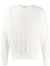 Ambush Drop Shoulder Padded Sweatshirt In White