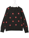 Zadig & Voltaire Stars Print Wool Blend Sweater In Grey