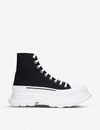 ALEXANDER MCQUEEN MEN'S TREAD HIGH-TOP CANVAS TRAINERS,34001511