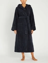 THE WHITE COMPANY THE WHITE COMPANY WOMEN'S NAVY HOODED HYDROCOTTON DRESSING GOWN,81368914