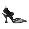 Fendi Colibrì Ff Motif Slingback Pumps In Noir