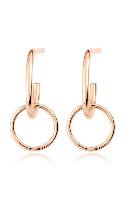 Ginette Ny Women's Tiny Circle 18k Rose Gold Earrings In Pink Gold