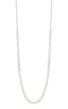 GINETTE NY MINI MARIA 18K ROSE GOLD MOTHER-OF-PEARL NECKLACE,836439