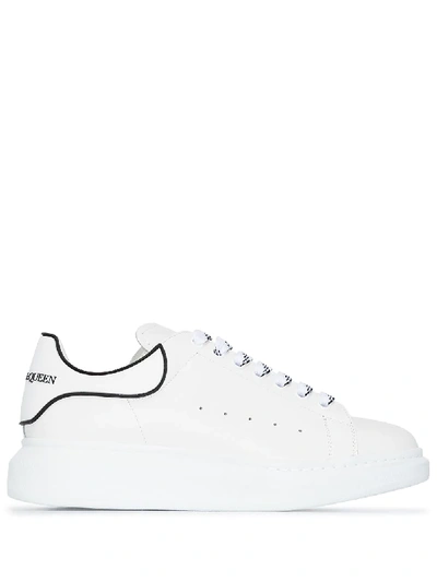 Alexander Mcqueen Oversized Raised-sole Leather Trainers In White