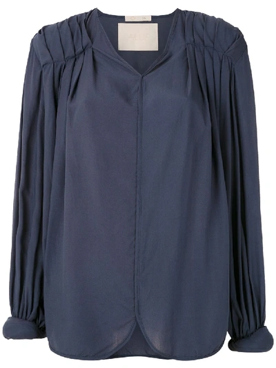 Aluf Cora Long Sleeves Blouse In Blue