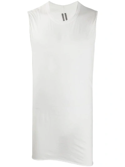 Rick Owens Sheer Waistcoat Top In White