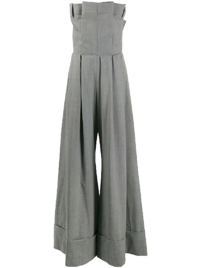 Moschino Wide-leg Jumpsuit In Grey