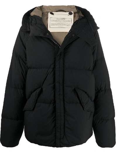 Ten C Padded Hooded Jacket In Black