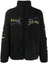 Diesel Embroidered Neuromantik Fleece Jacket In Black
