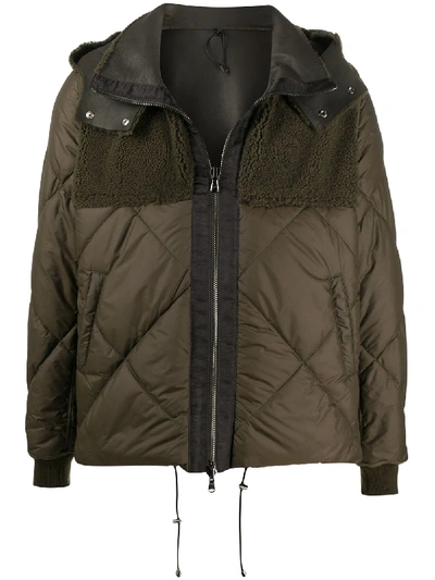 Giorgio Brato Quilted Zip-up Jacket In Green